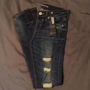 Express Dark Wash Mid Rise Legging (0L)